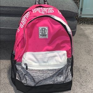 PINK black and pink book bag
